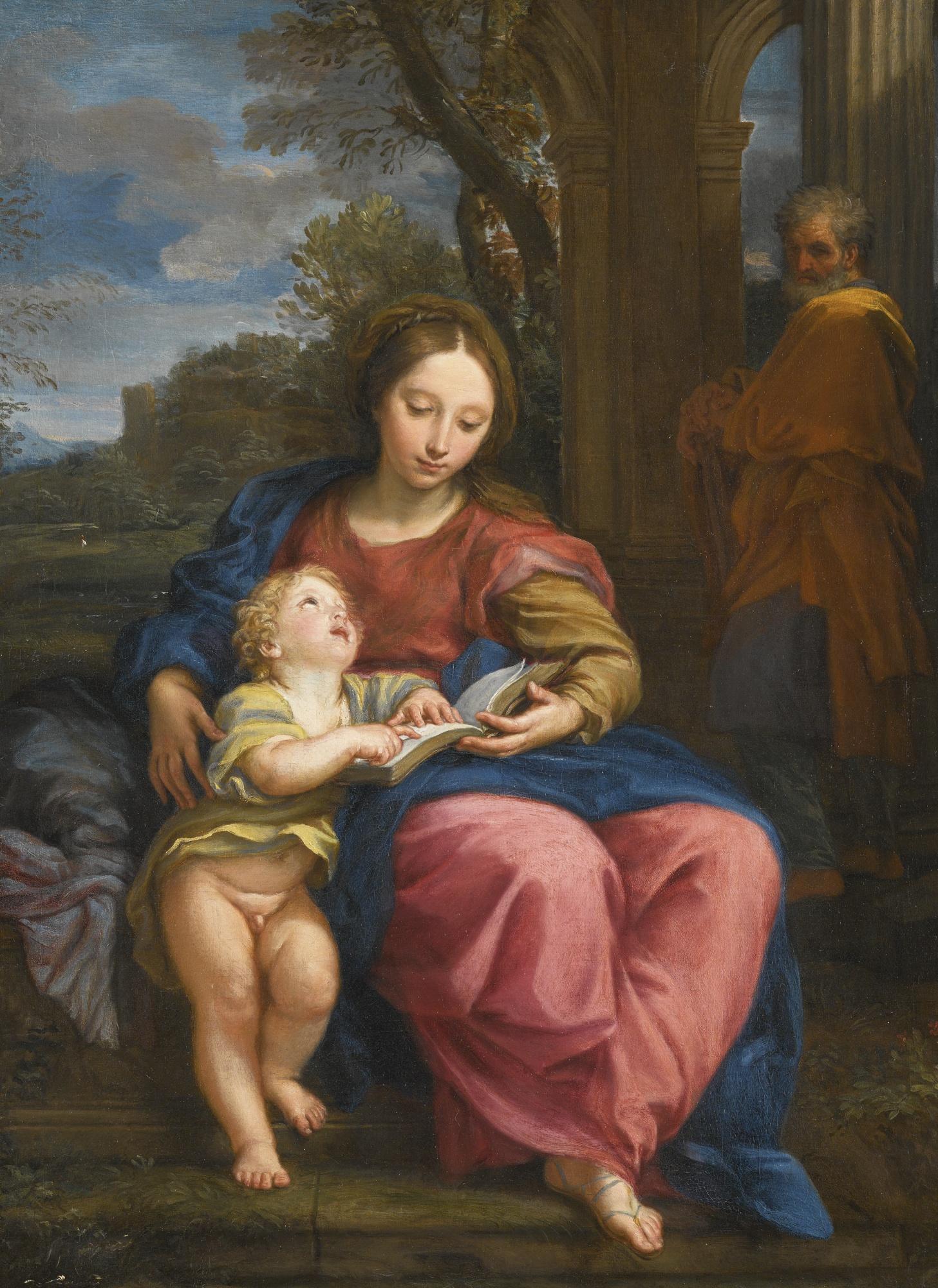 Carlo Maratta - The Holy Family, The Madonna And Child Reading