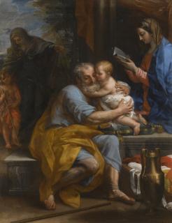Carlo Maratta - The Holy Family, With Saint Joseph Embracing The Christ Child