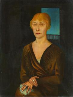 Carlo Mense - Bildnis Lisa Matern. Verso: Bildnis Davringhausen