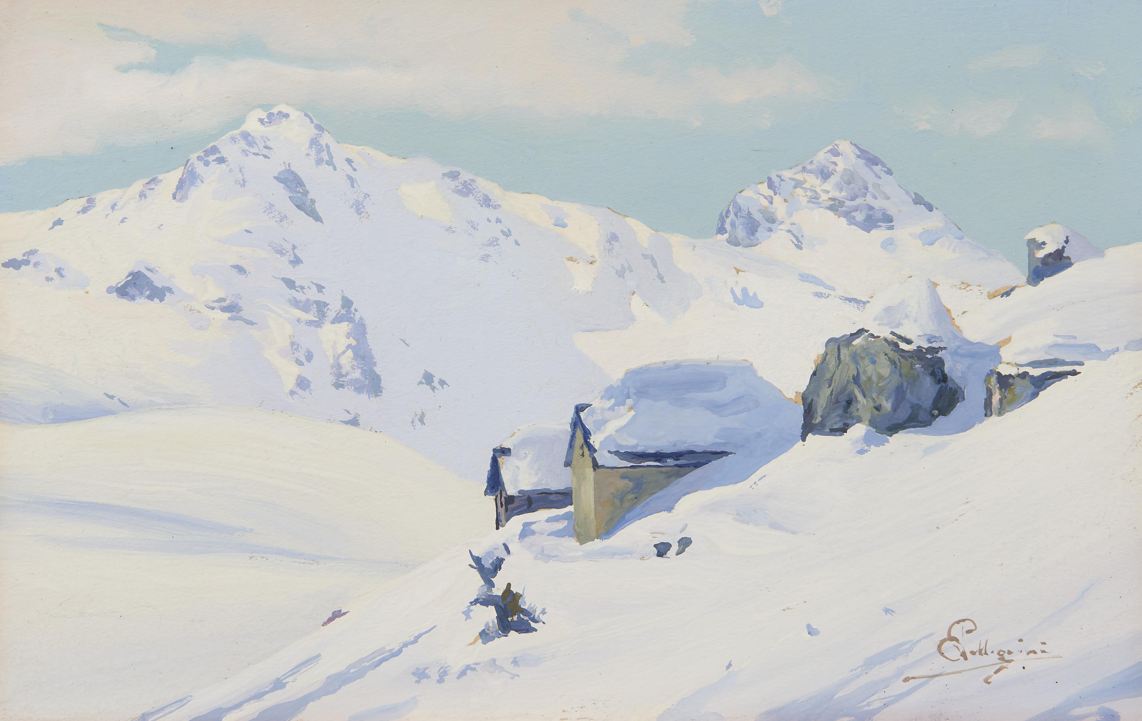 Carlo Pellegrini - Baite innevate