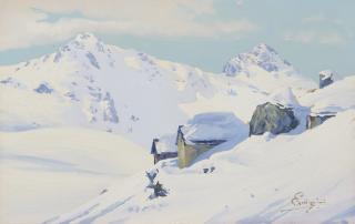 Carlo Pellegrini - Baite innevate