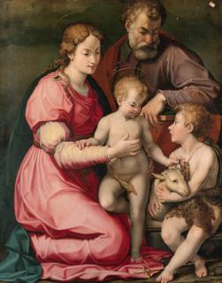 Carlo Portelli da Loro - The Holy Family with the Infant Saint John the Baptist