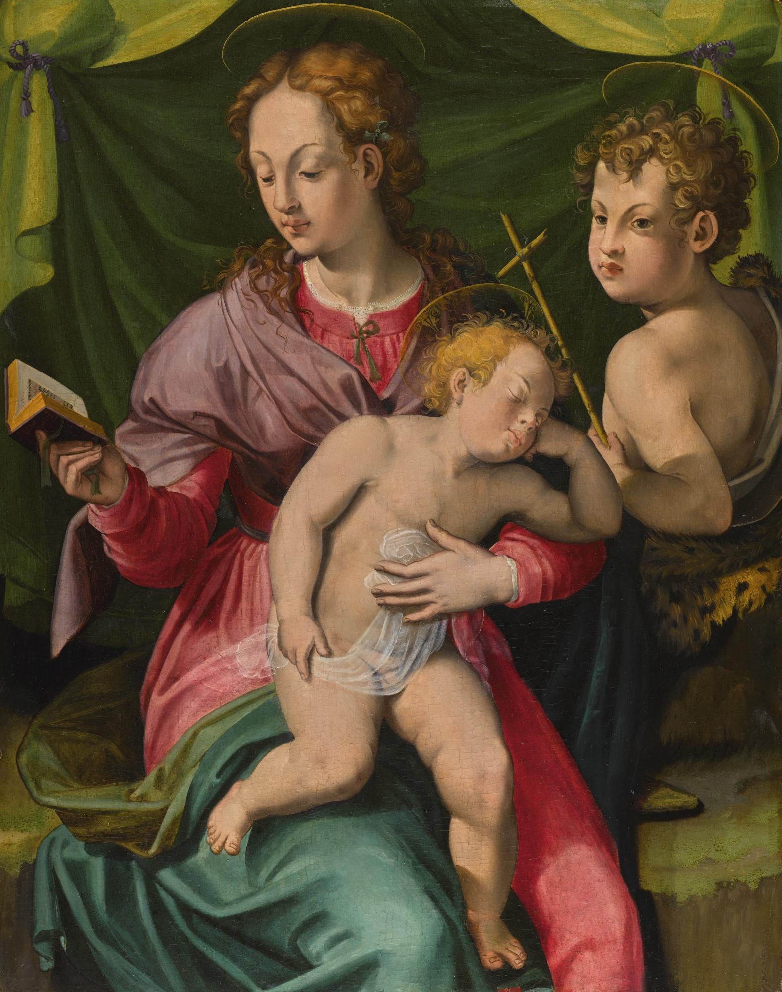 Carlo Portelli Da Loro - The Madonna And Child With The Infant Saint John The Baptist