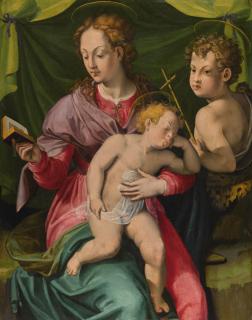 Carlo Portelli Da Loro - The Madonna And Child With The Infant Saint John The Baptist