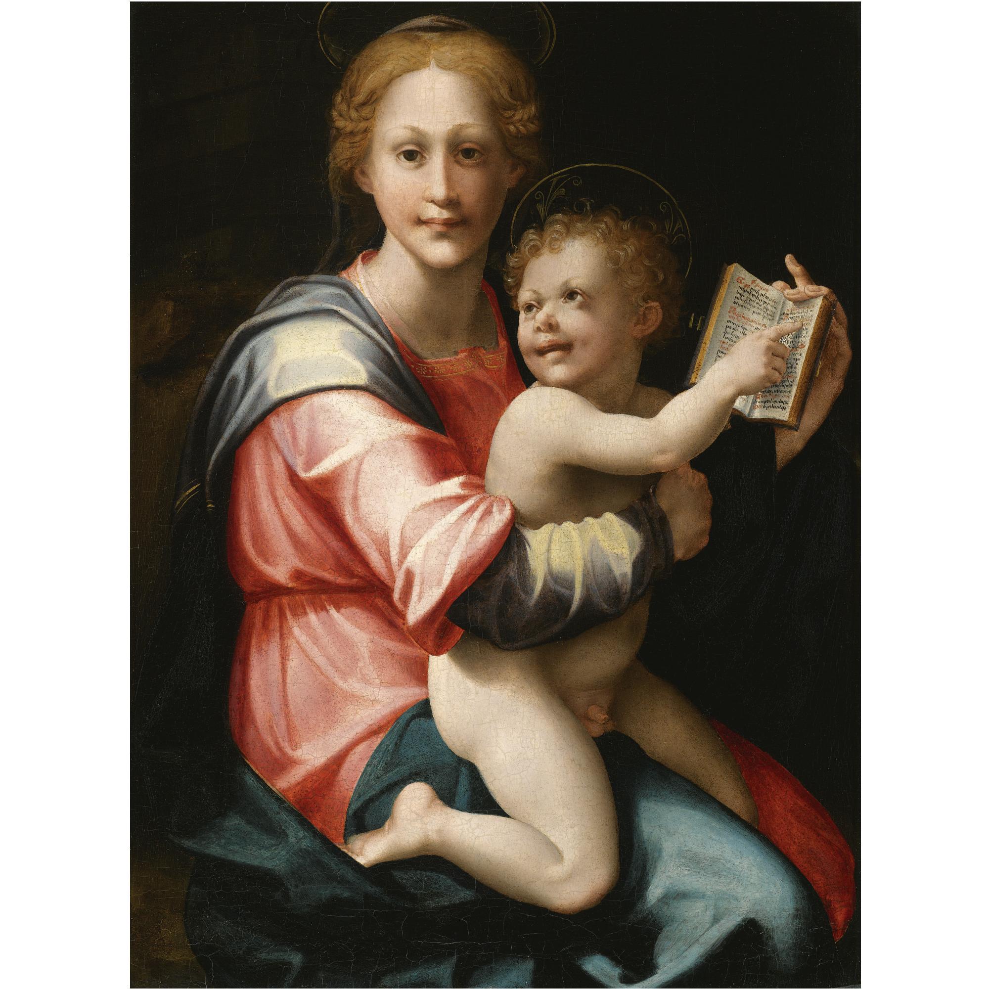 Carlo Portelli Da Loro - The Virgin And Child Seated With A Book Of Hours