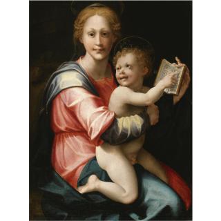 Carlo Portelli Da Loro - The Virgin And Child Seated With A Book Of Hours