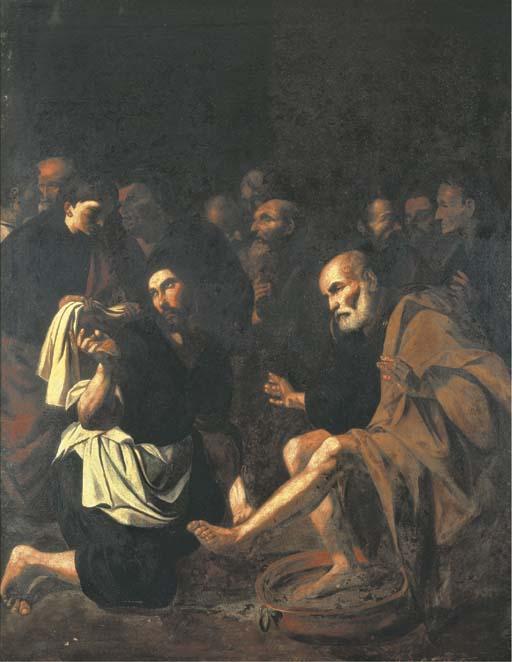 Carlo Sellitto - Cristo lava i piedi agli Apostoli