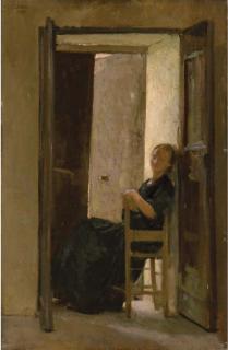 Carlo Siviero - Donna sulla porta