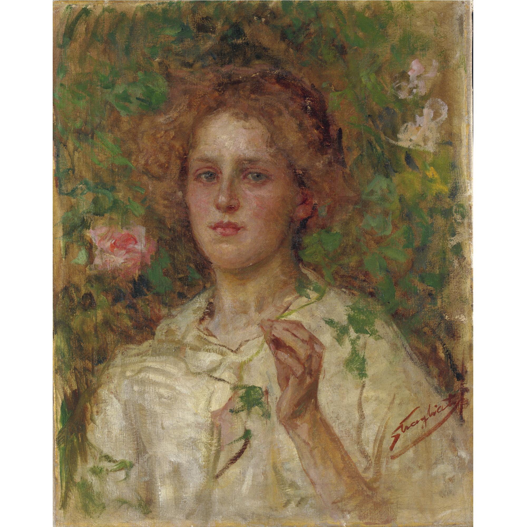 Carlo Stragliati - Fanciulla Con Le Rose