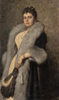 Carlo Stragliati - Ritratto dell\'attrice Giovanna Riccardi