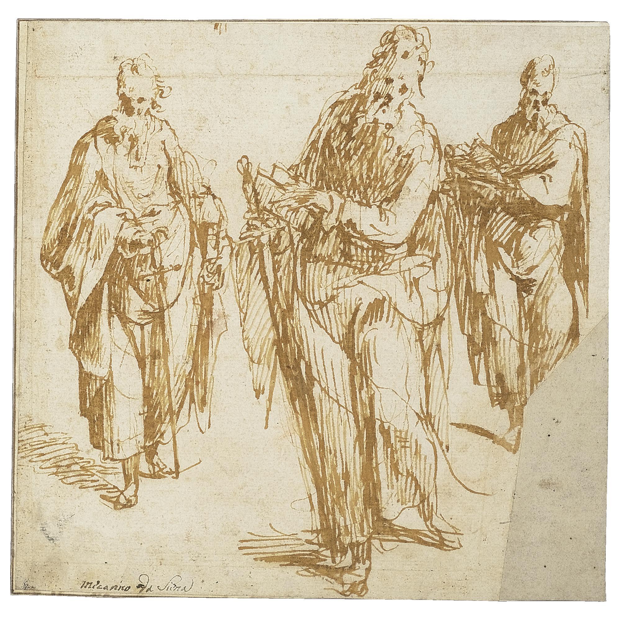 Carlo Urbino - Three Studies Of Saint Paul