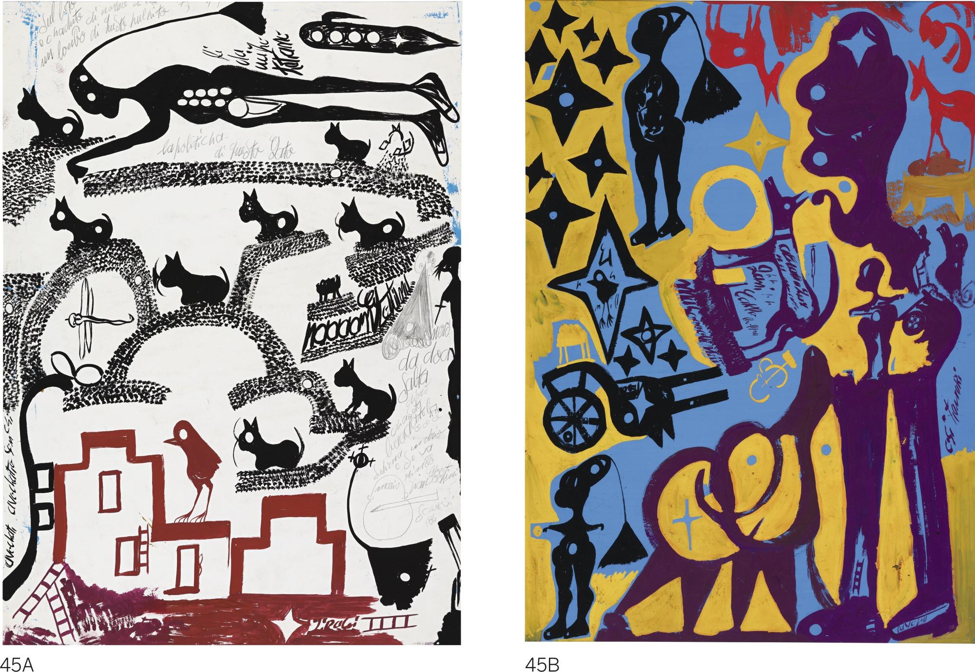 Carlo Zinelli - Grande Alpino Viola E Figure Con Fez