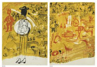 Carlo Zinelli - Untitled, double sided, January 1966