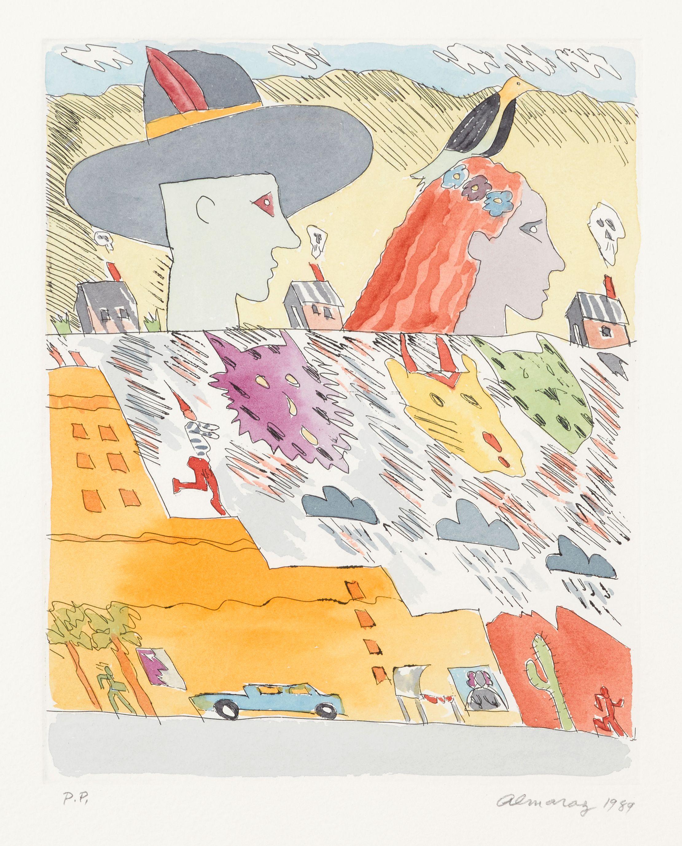 Carlos Almaráz - Untitled, From The Moonlight Theater Series 4