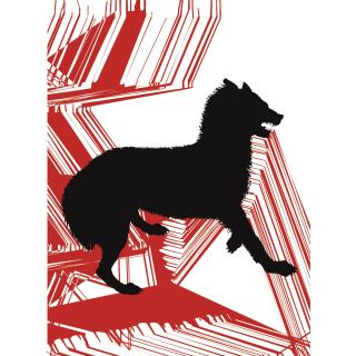 Carlos Amorales - Mexican scared Wolf Painting