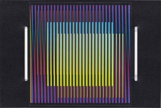 Carlos Cruz-Diez - Cromointerferencia Manipulable Feria Estampa