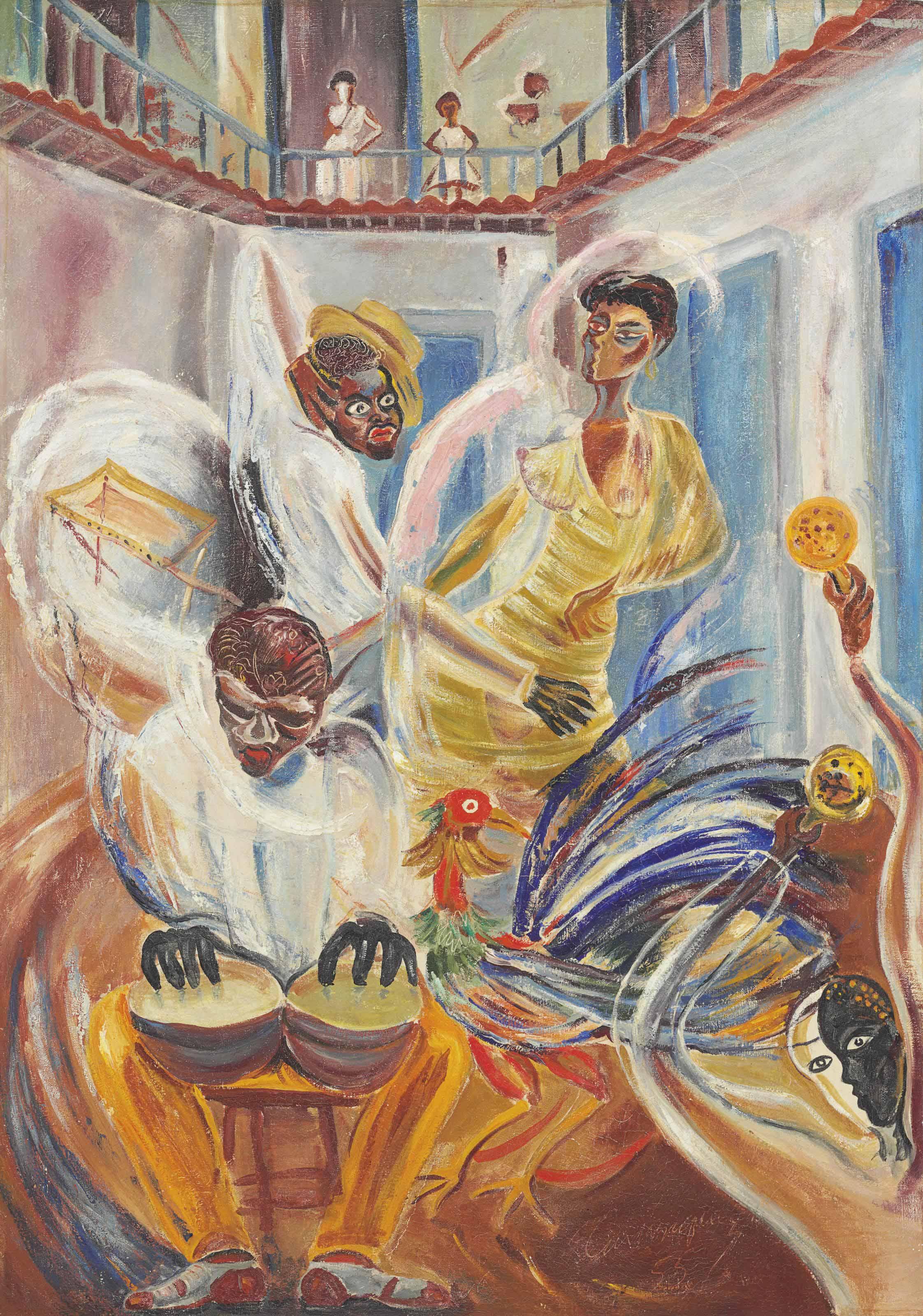 Carlos Enríquez - Bembé en el solar