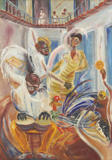 Carlos Enríquez - Bembé en el solar