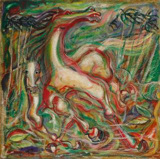 Carlos Enríquez - Caballos Con Paisaje