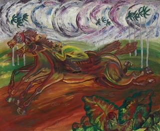 Carlos Enríquez - Carrera de caballos