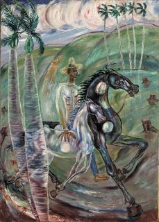 Carlos Enríquez - Guajiro a caballo con potro