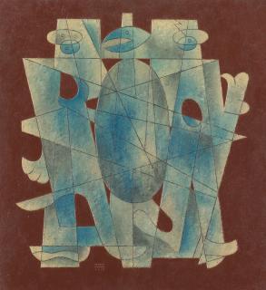 Carlos Mérida - El Cuervo Azul And Study For El Cuervo Azul (A Pair Of Works)