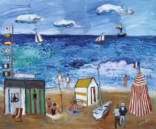 Carlos Nadal - La plage à Nice