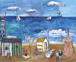 Carlos Nadal - La plage à Nice