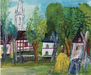 Carlos Nadal - Village avec église