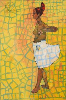 Carlos Quintana - La Novia de Mr. Perro Enfermo 76 1/2 x 53 1/2 in. (194.3 x 136.0 cm) unframed