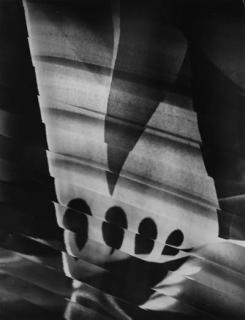 Carlotta M. Corpron - Light, White Paper and Glass; Eggs Encircled; Untitled from the series Light Follows Form; and Illusion of Male and Female from the series Light Follows Form (1946)