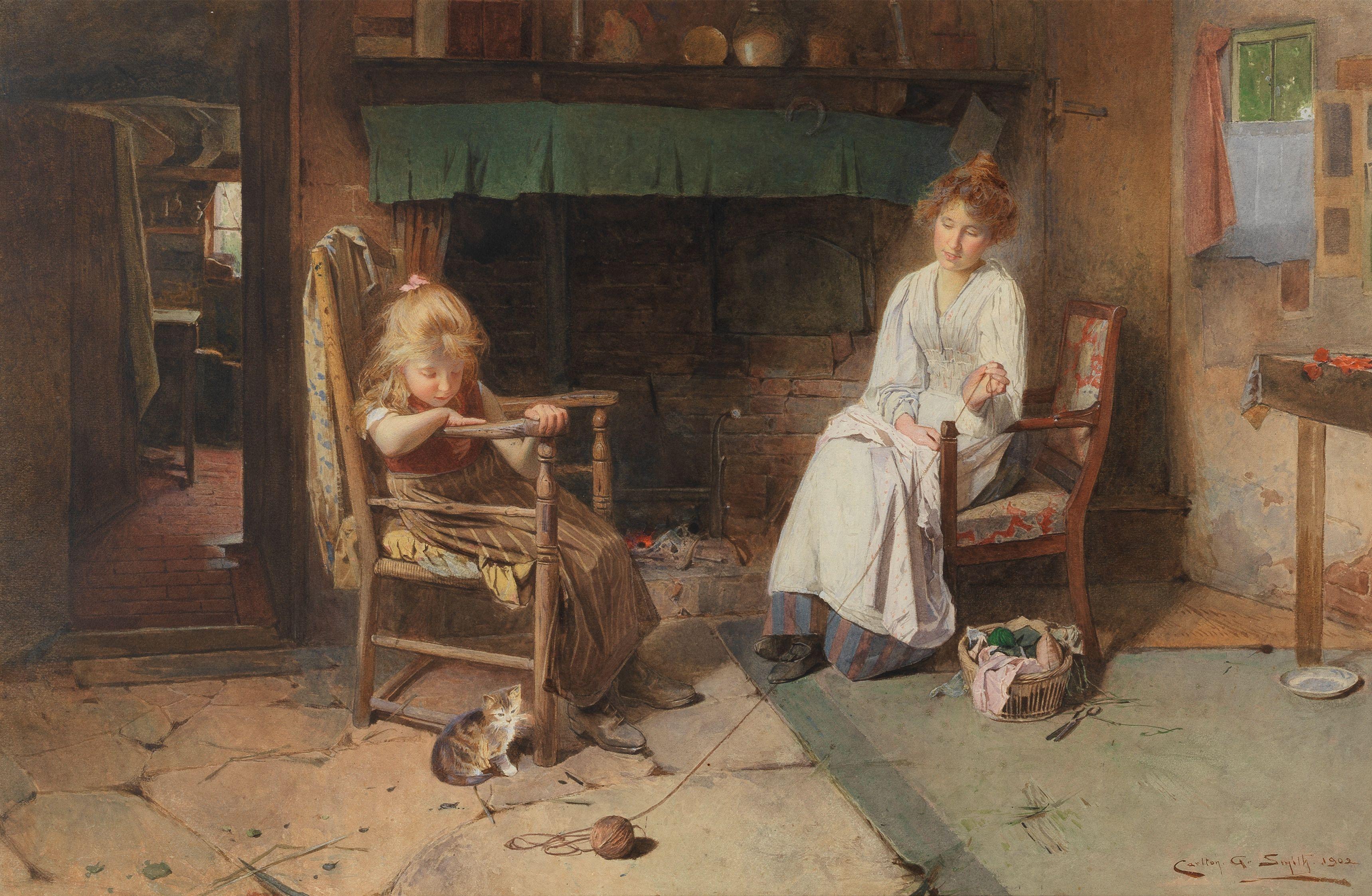 Carlton Alfred Smith, RI, RBA, ROI - \'Playmates\'