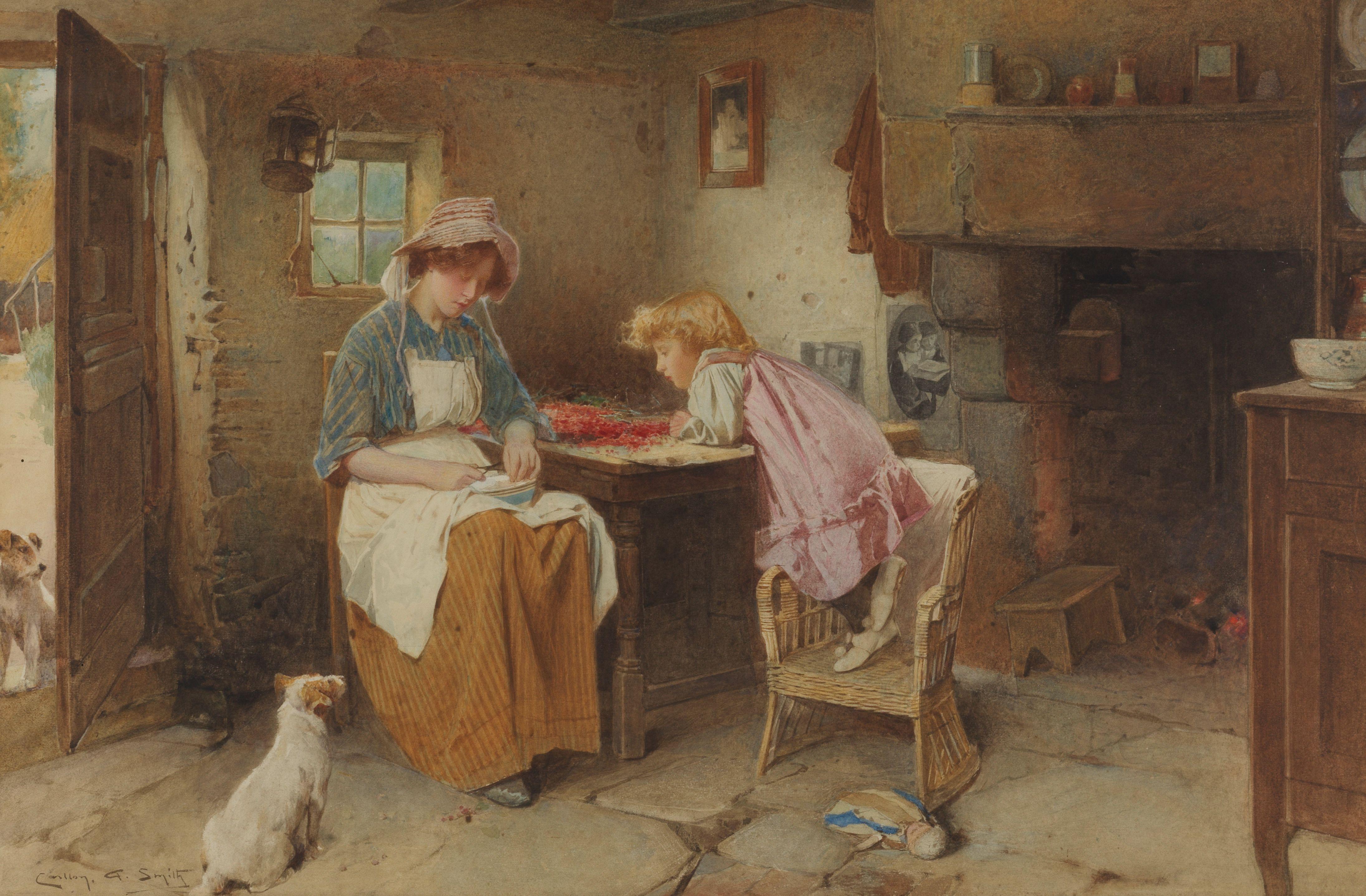 Carlton Alfred Smith, RI, RBA, ROI - Preparing dinner