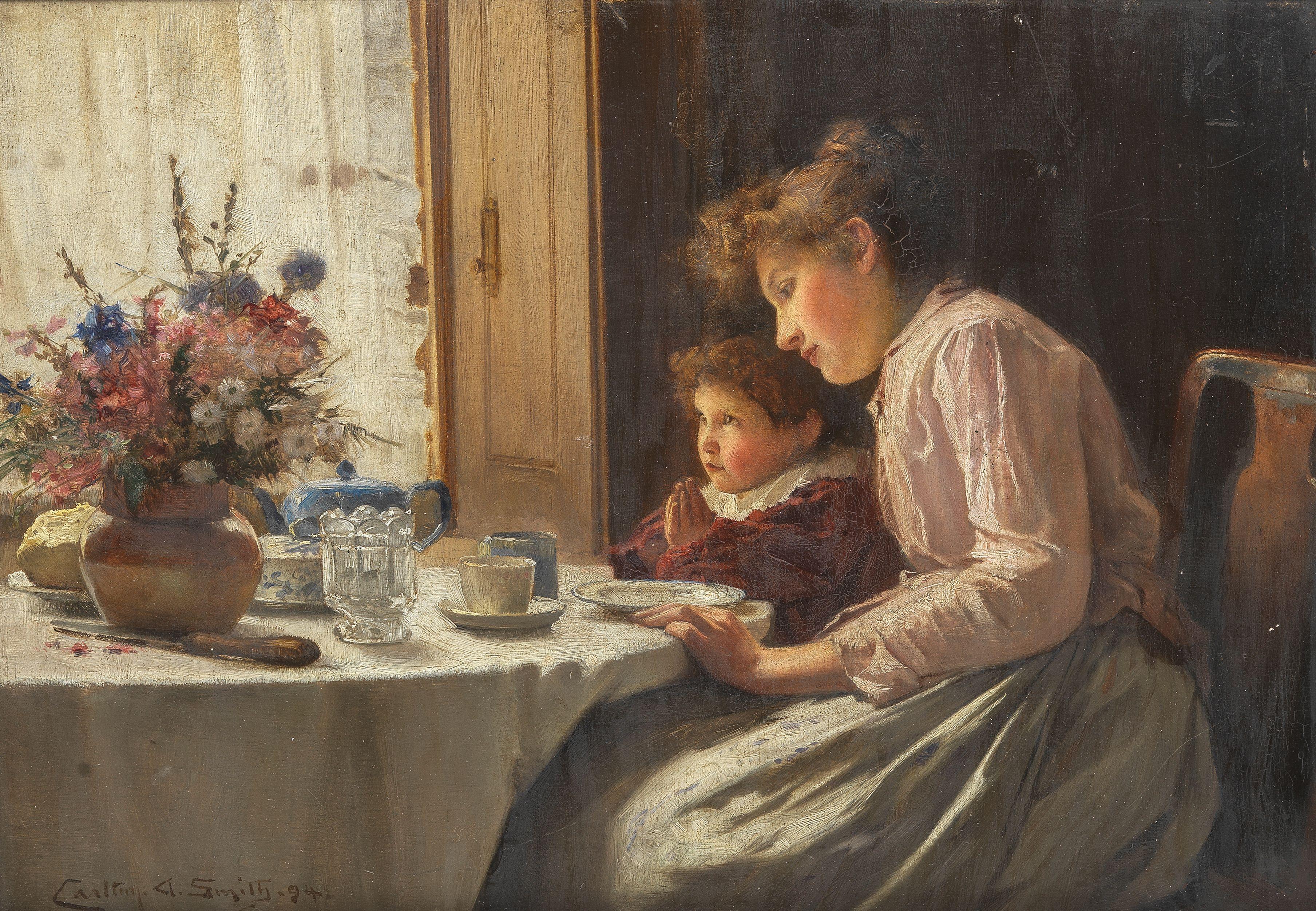 Carlton Alfred Smith, RI, RBA, ROI - \'Saying Grace\'