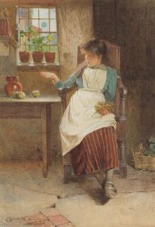 Carlton Alfred Smith, RI, RBA, ROI - The love letter and the bird\'s nest each 40 x 28cm (15 3/4 x 11in). (2)