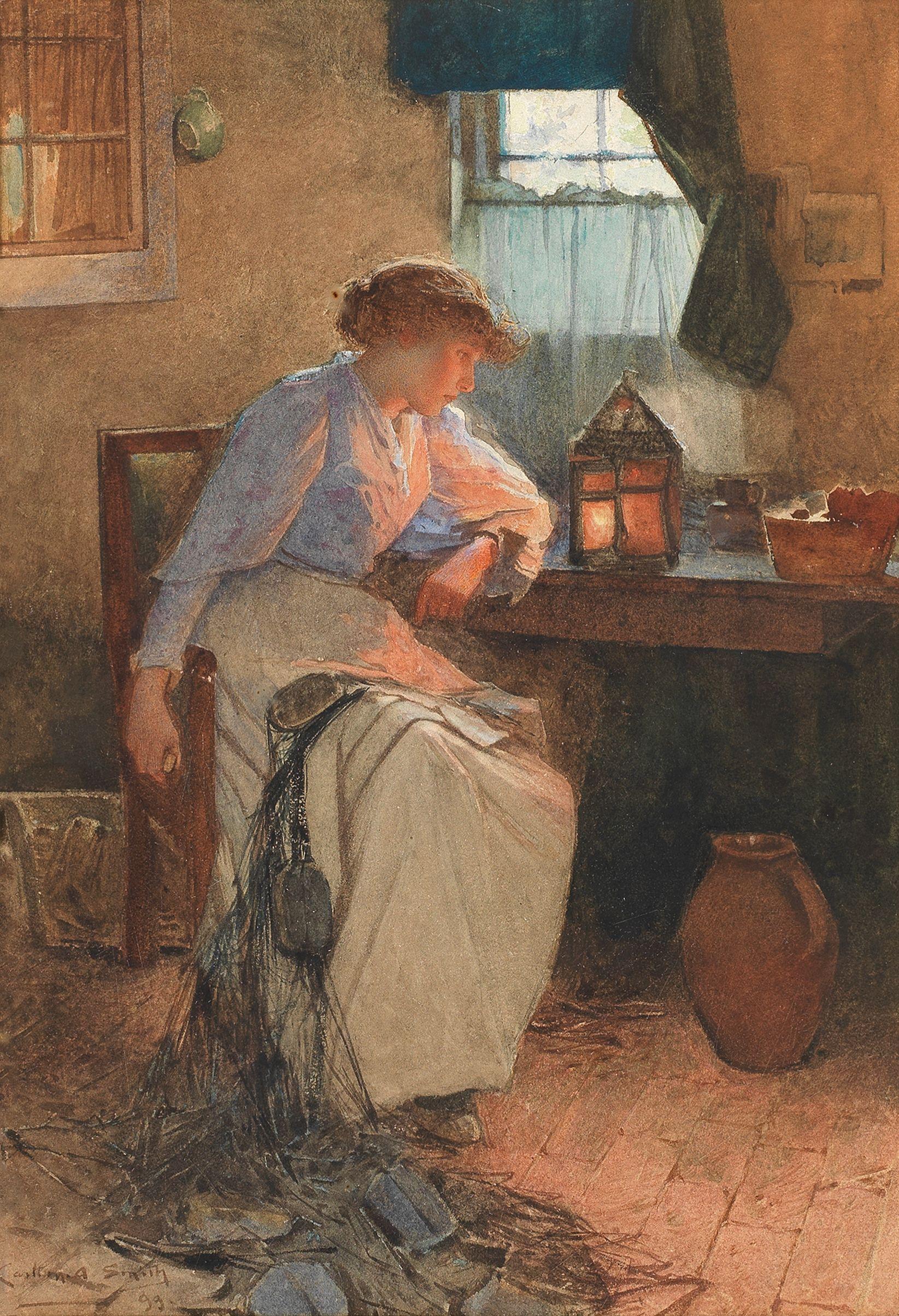 Carlton Alfred Smith, RI, RBA, ROI - When the boats are at sea