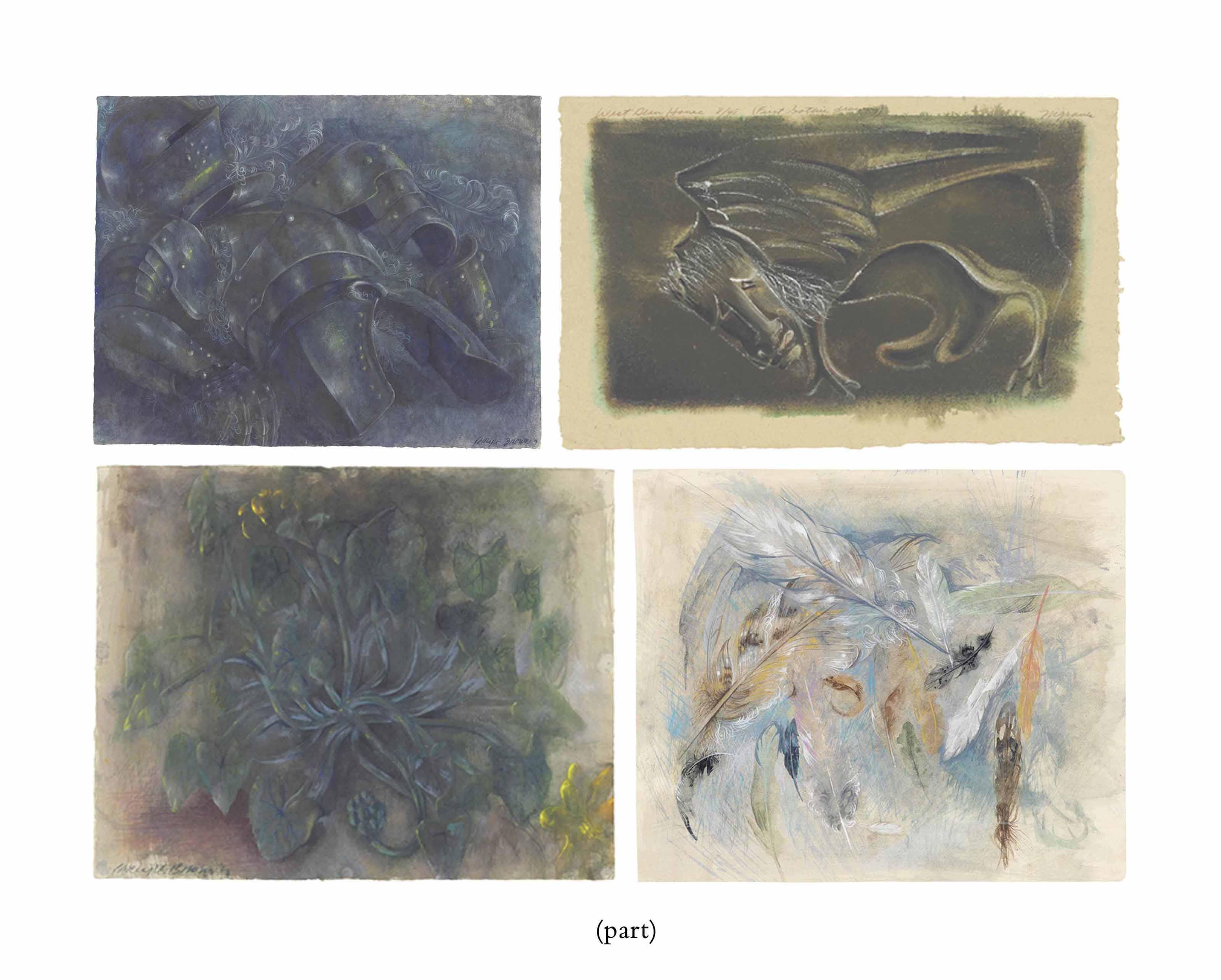 Carlyle Brown - Death of a Knight; Celadine; Feathers; Fallen Angel; Study of a Rose; and Study of Violets