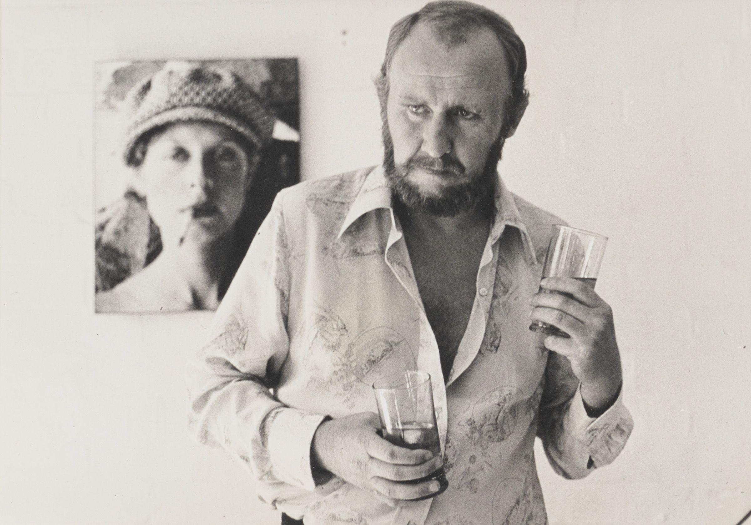 Carol Jerrems - [Bill Hunter With Photograph Of Judy Morris In Background On The Set Of \