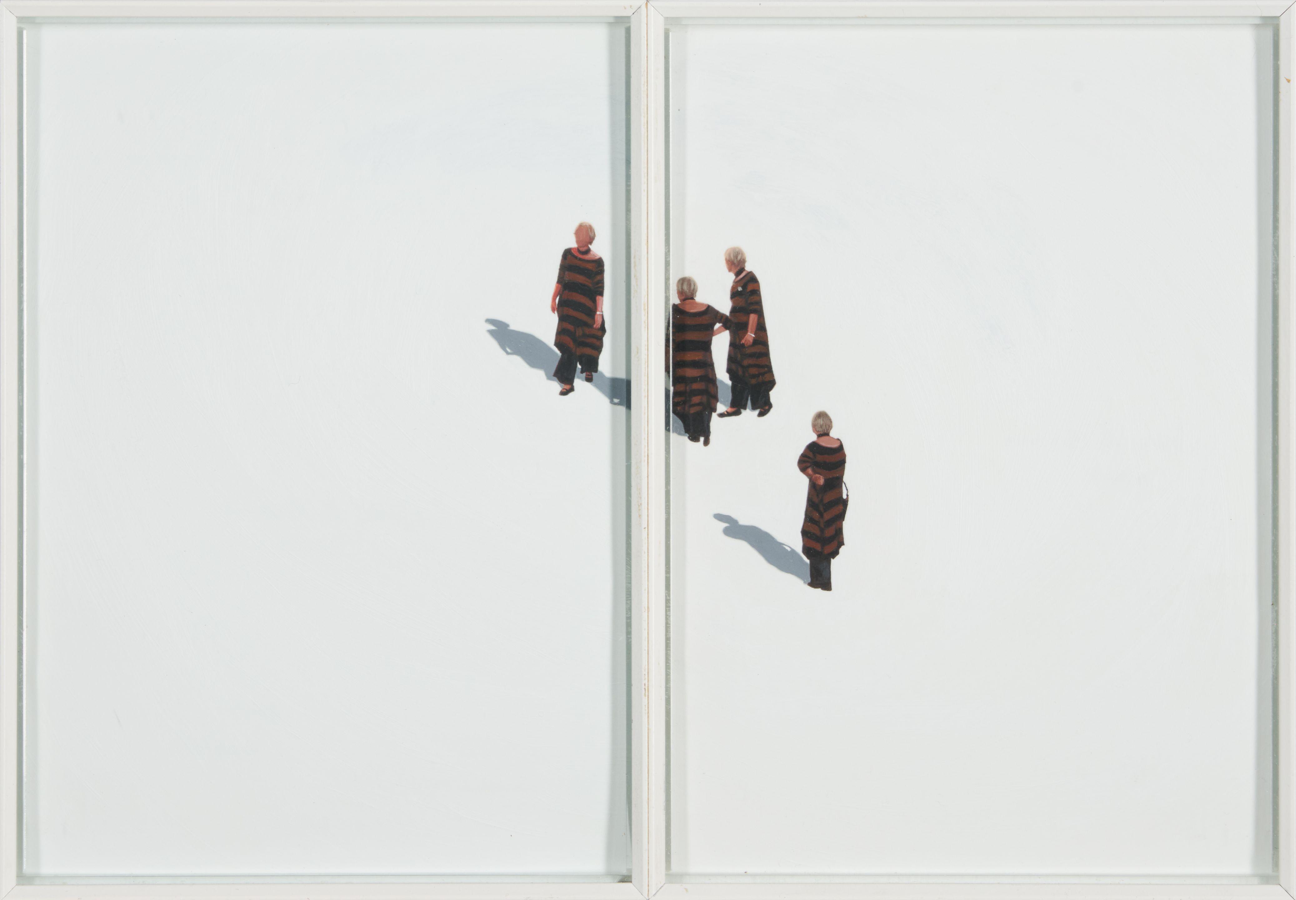 Carol K. Brown - Four Women in Striped Dresses, A Diptych (2004 002 A & B)