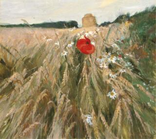 Caroline Sillars - Cornfield And Hedgerow, Norfolk