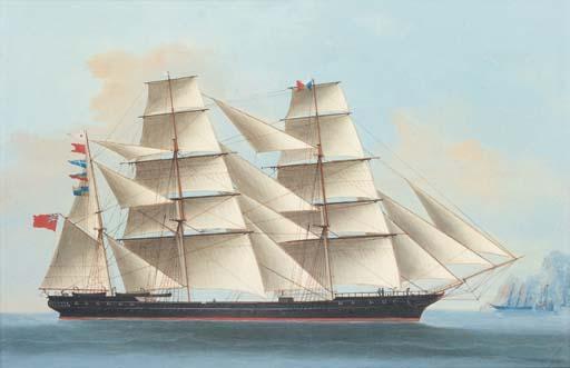 Carolus Ludovicus Weyts - A three-master off the Needles