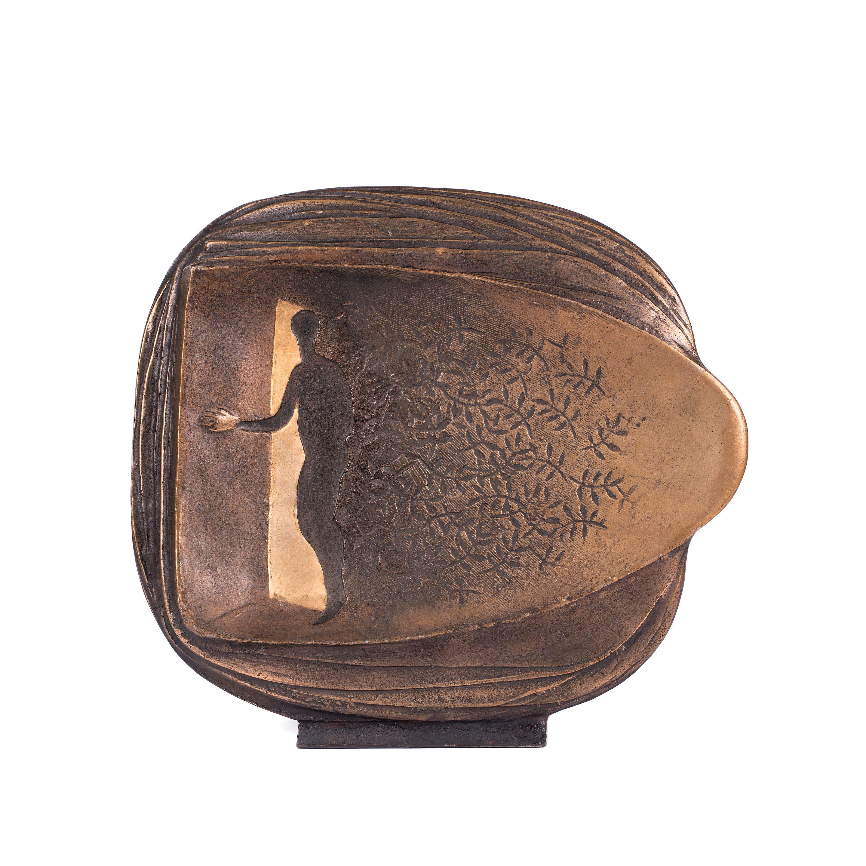 Carolyn Mulholland - Glimpse (I) Figure Leaving 30.5 cm. (12 in.) high; 34 cm. (13 3/8 in.) wide