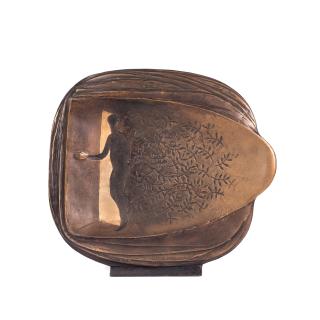 Carolyn Mulholland - Glimpse (I) Figure Leaving 30.5 cm. (12 in.) high; 34 cm. (13 3/8 in.) wide