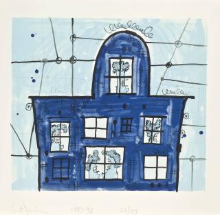 Carroll Dunham - Blue House