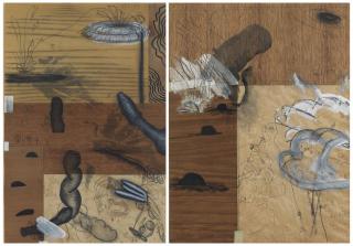 Carroll Dunham - (I) Untitled  (Ii) Untitled