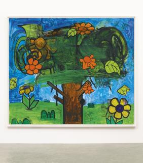 Carroll Dunham - Time Storm Five (The Orange Flowers)