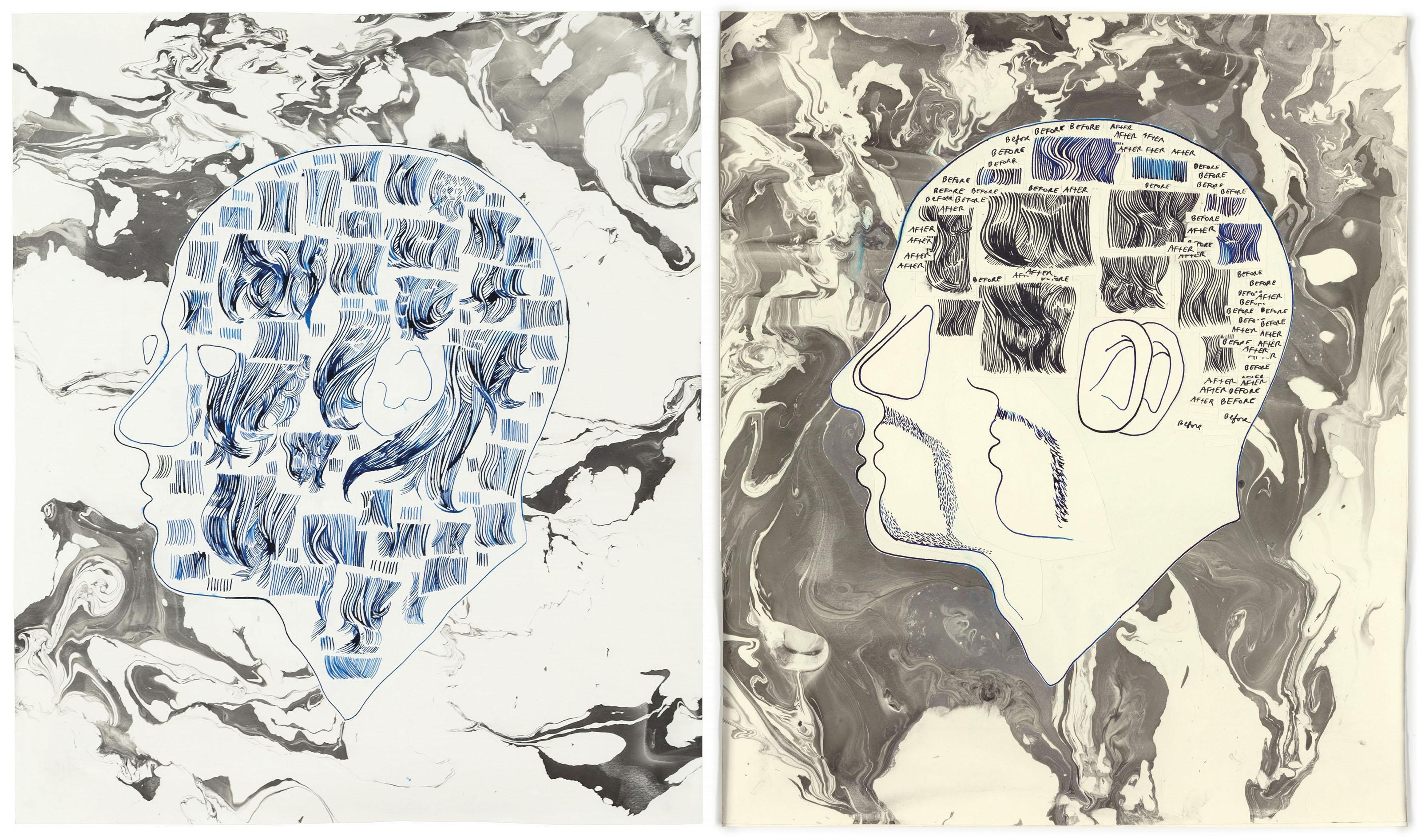 Carter - Two untitled works on paper