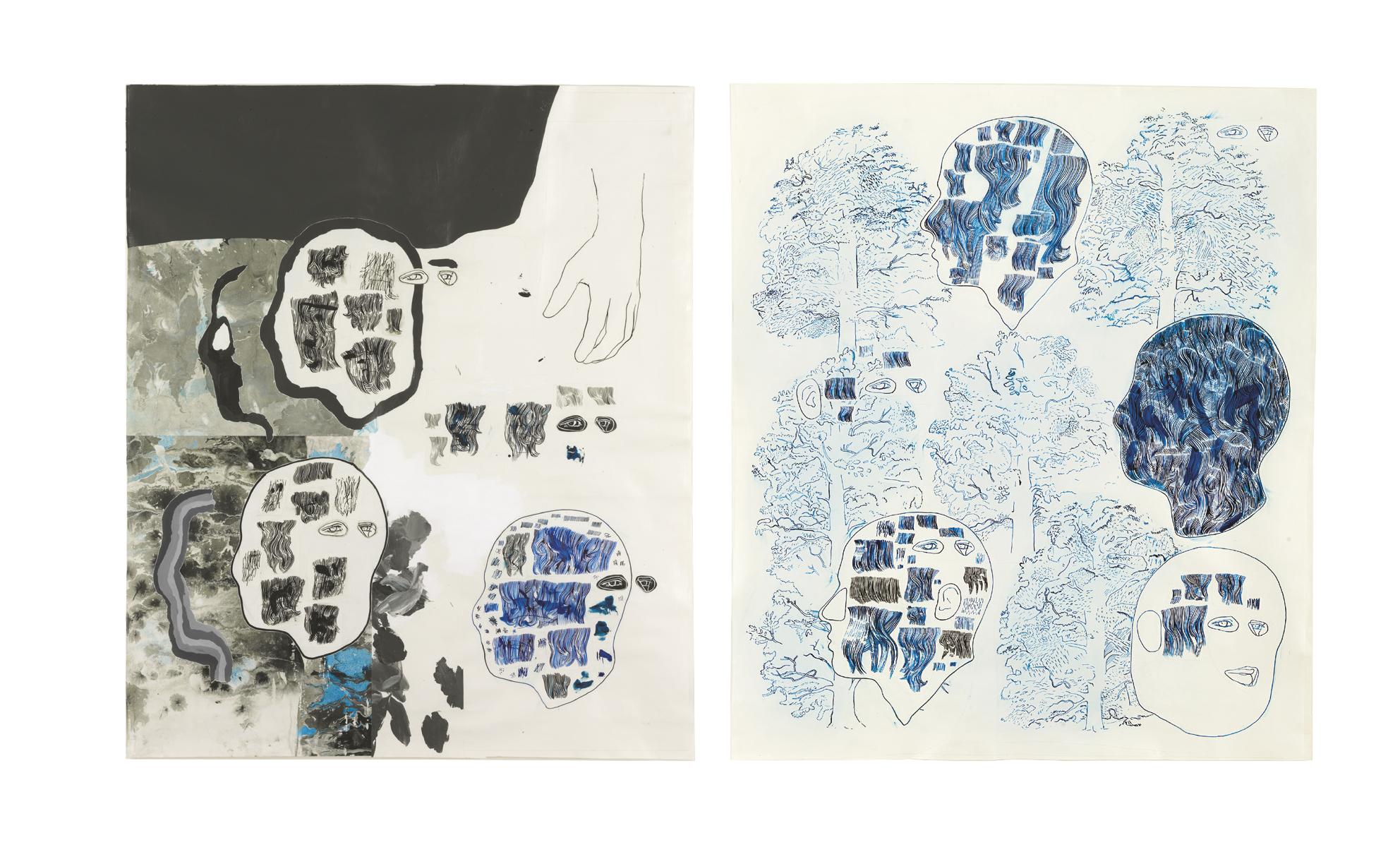 Carter - (Untitled) 2006 #24 & Drawing #13 (Two Works)