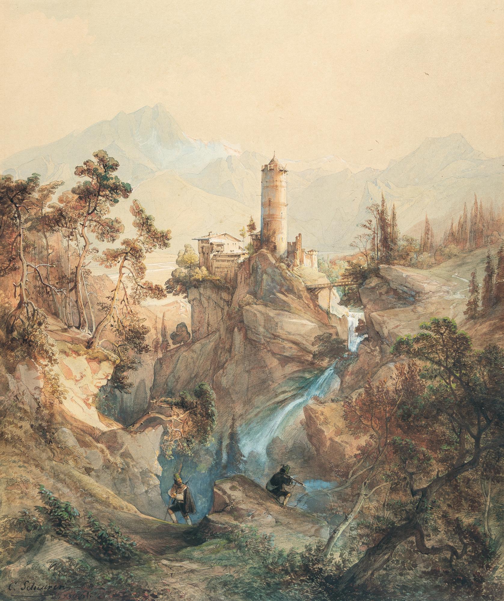 Caspar Johann Nepomuk Scheuren - Schloss Klamm im Oberinntal, Tirol