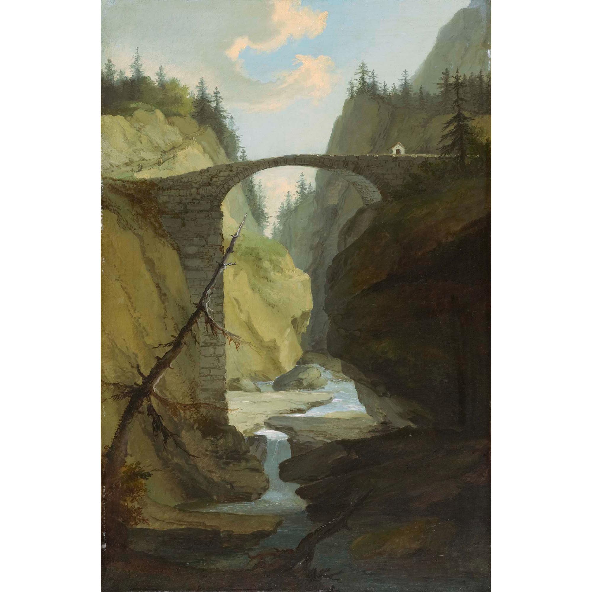 Caspar Wolf - Brücke Über Die Muota In Der Nähe Von Schwyz Bridge Over The Muota Near Schwyz